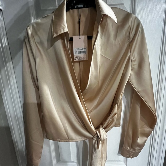 Missguided Tops - New Tag Gold Blouse